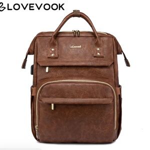 LOVEVOOK Brown Backpack for Laptop